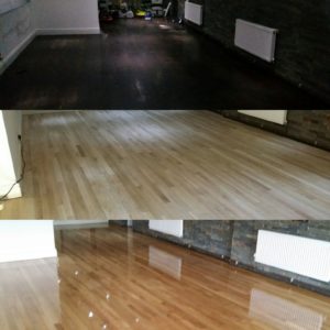 Commercial floor sanding at vojan Indian restaurant