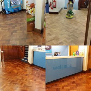 Commercial floor sanding at travellodge kings cross