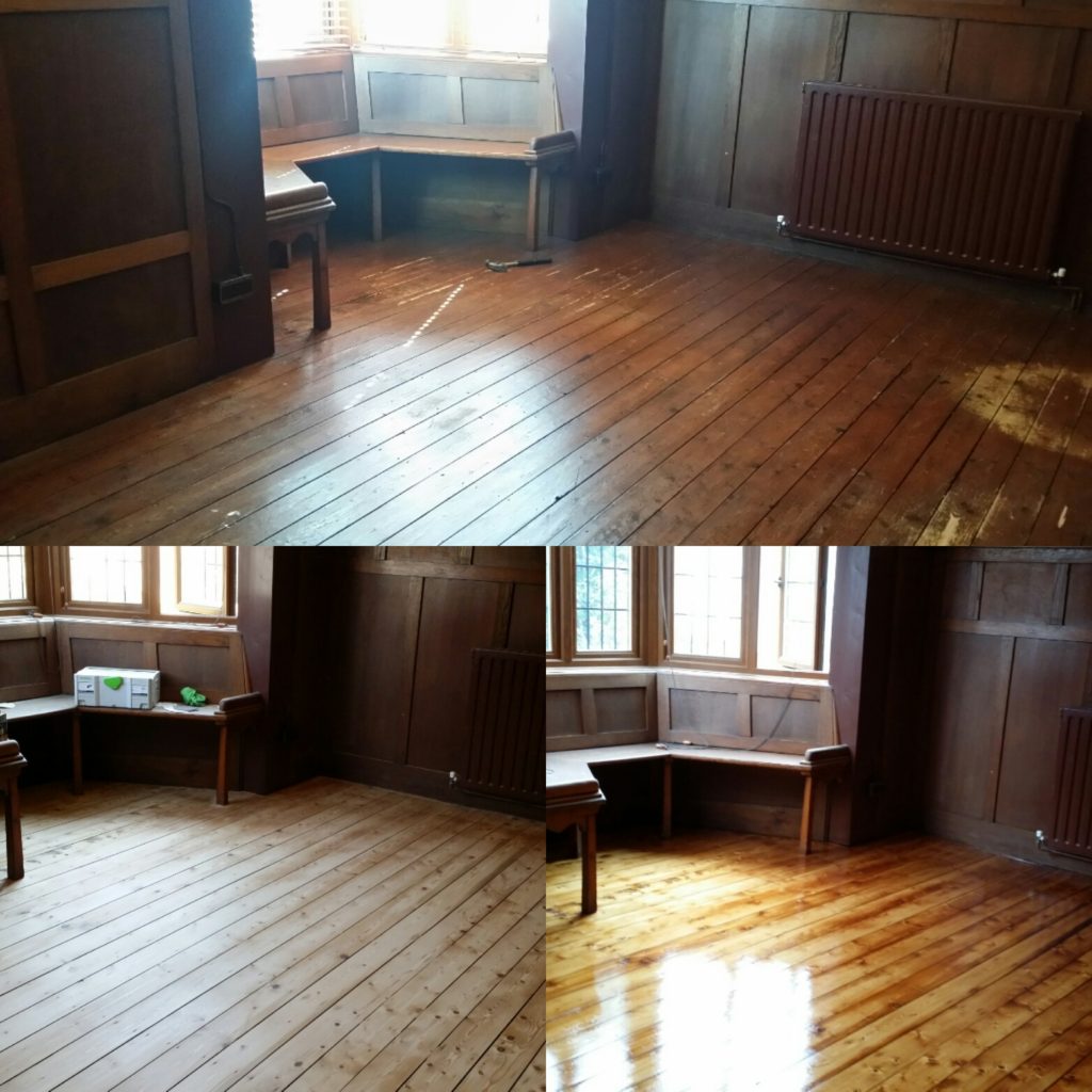 Pine Floor Board Restoration