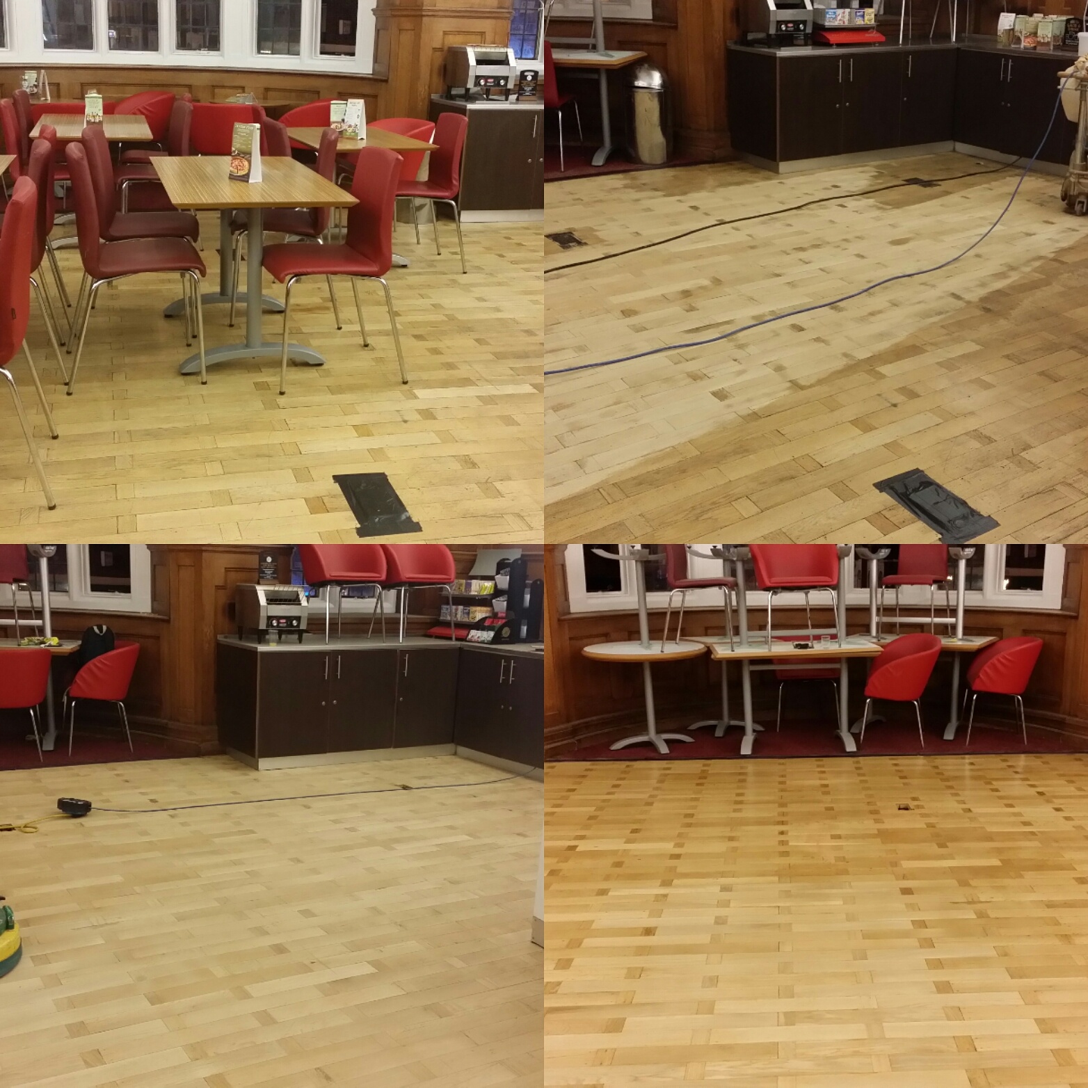 Commercial floor sanding at travellodge kings cross
