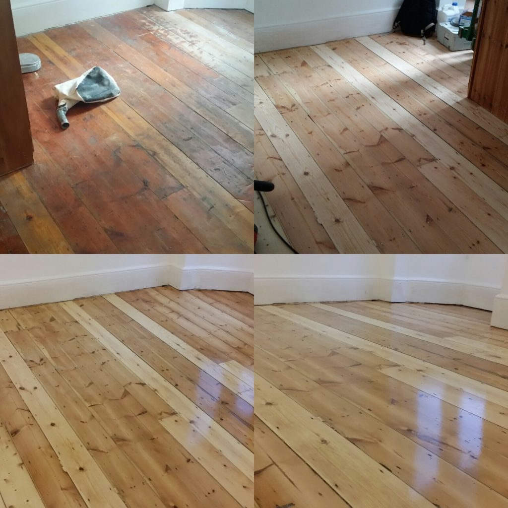 Pine Floor Board Sanding