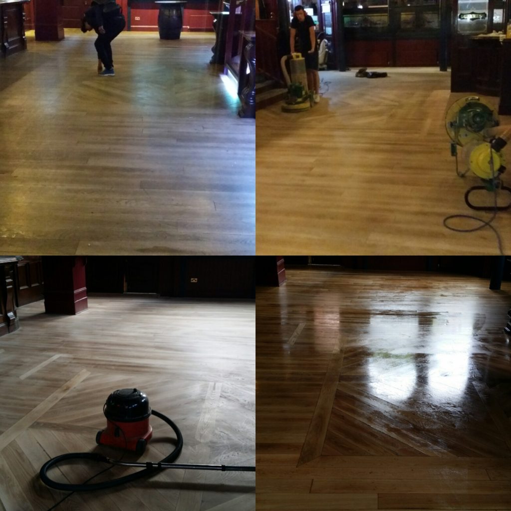 Sanding parquet floors