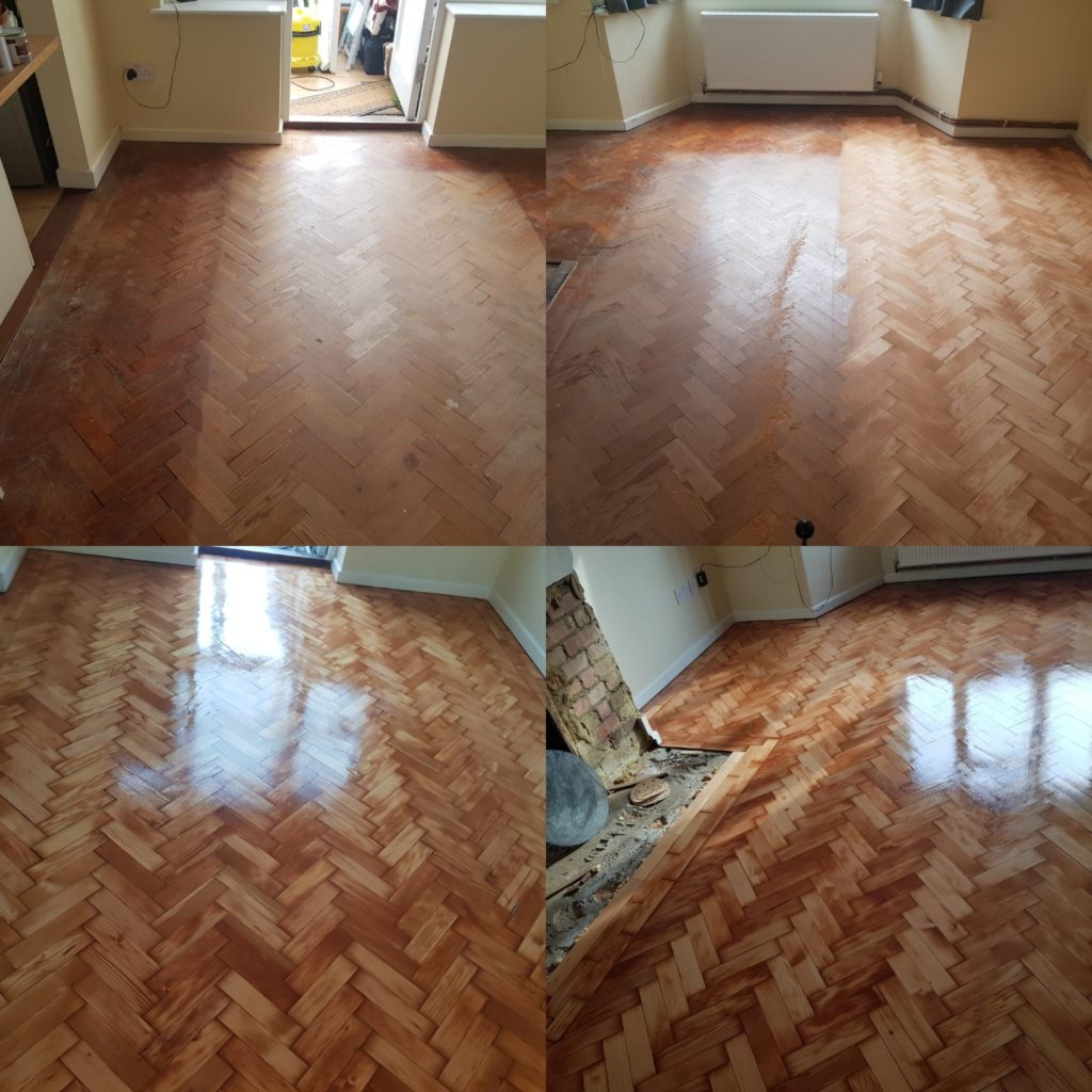 parquet herringbone floor sanding
