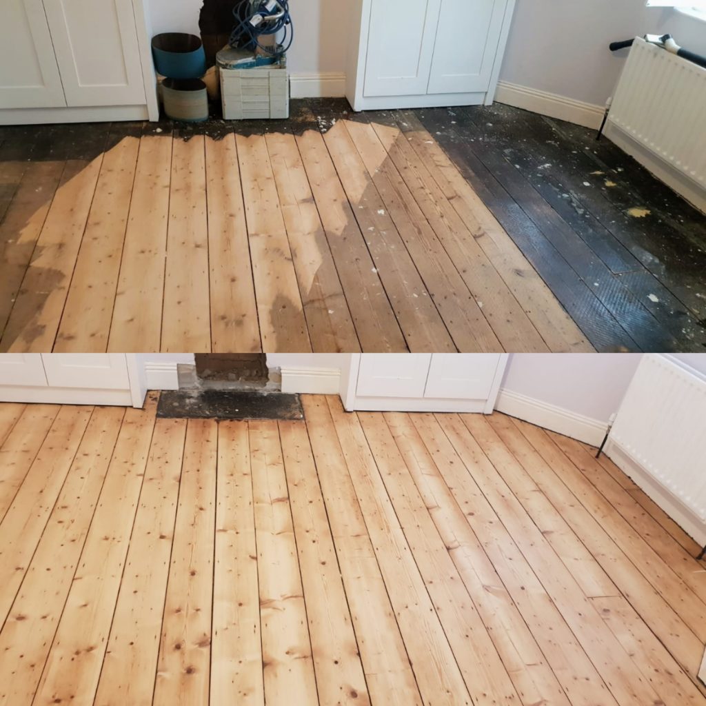 Pine Floor Board Sanding
