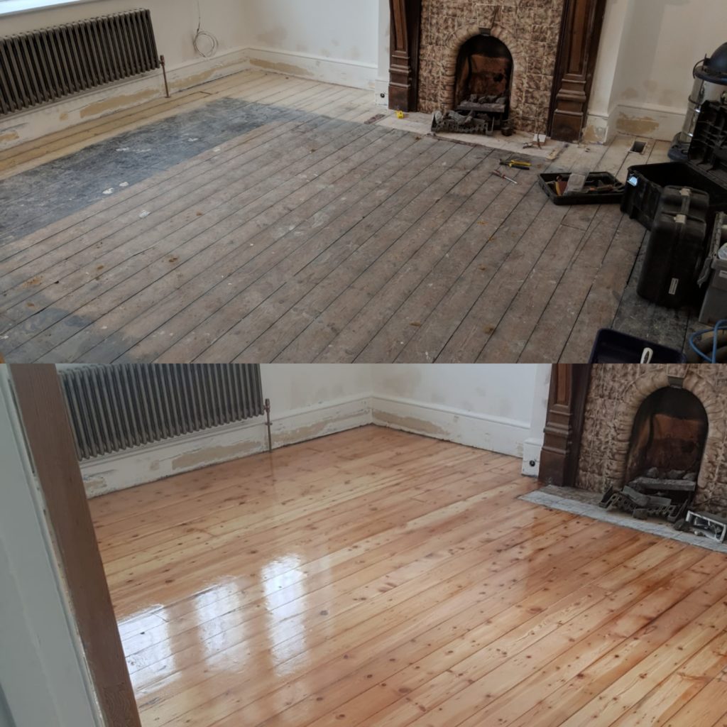 Pine floor sanding