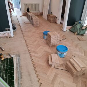 reclaimed herringbone parquet floor image 19