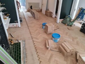 reclaimed herringbone parquet floor image 6