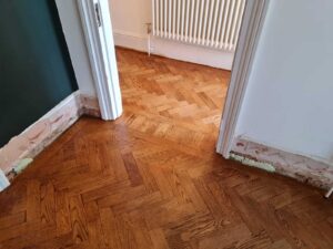 reclaimed herringbone parquet floor image 9