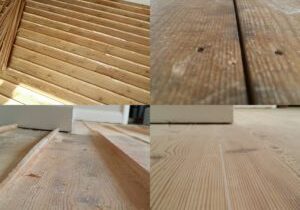 Floor sanding with wood slithers