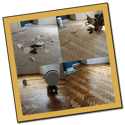 Parquet floor sander hire before and after pics